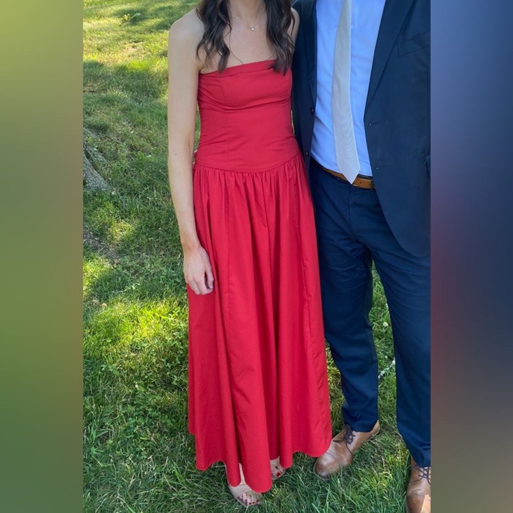 Abercrombie & Fitch Strapless Red Dress